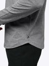 AO Long Sleeve Curve-Hem Tee | Heather Grey Signature-fit PYCA ProÂ®