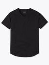 AO V-Neck Curve-Hem Tee | Black Signature-fit PYCA ProÂ®