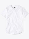 AO V-Neck Curve-Hem Tee | White Signature-fit PYCA ProÂ®