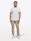 AO Henley Curve-Hem | White Signature-fit PYCA ProÂ®