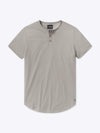 AO Henley Curve-Hem Tee | Morning Dove Signature-Fit PYCA ProÂ®
