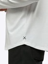 AO Long Sleeve Henley Curve-Hem | White Signature-fit PYCA ProÂ®